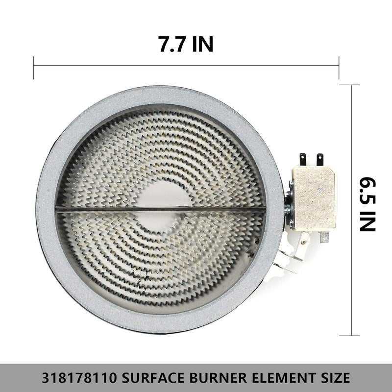 Improvedhand 318178110 Surface Burner Element Replacement for Frigi-daire 6" Range Cooktop Radiant Heating Element 1200W Repalces Part # 316010205, 318198846, 318198830, AP3960308, 1197487 by - Image 2